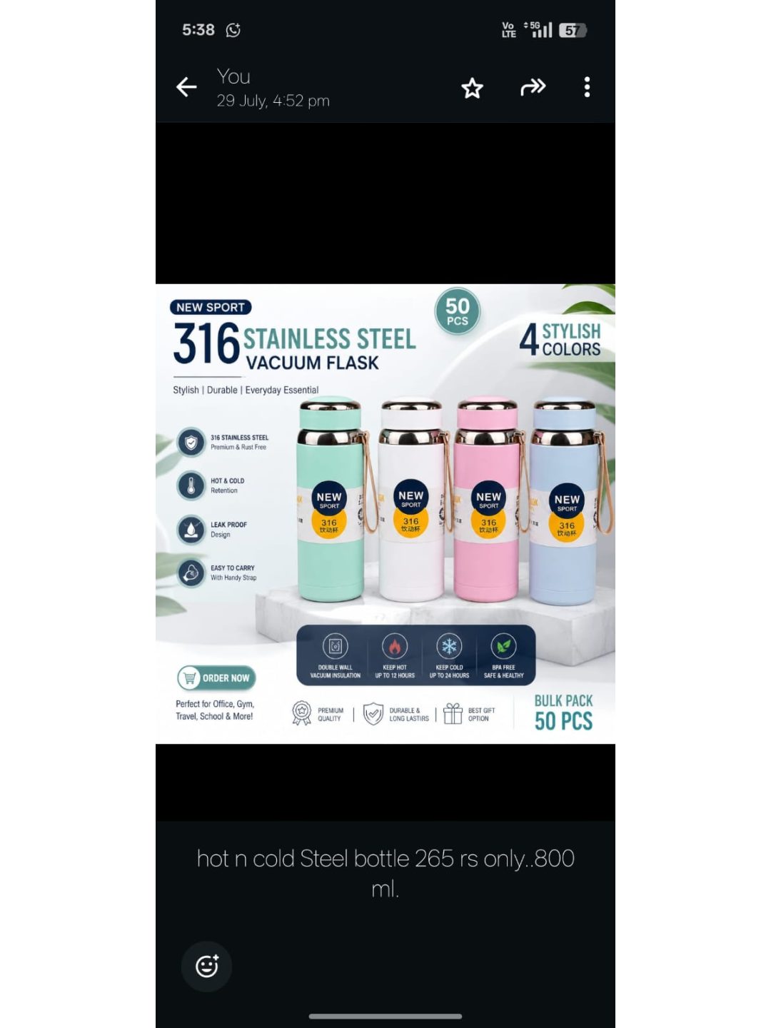 Stainless Steel Bottle