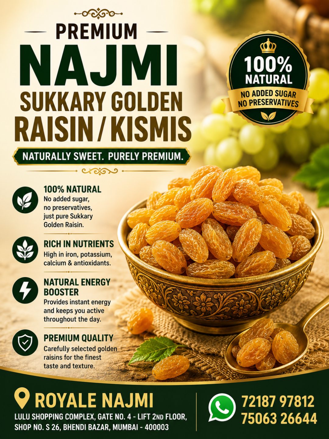 Premium Najmi Golden Kismis / Raisin